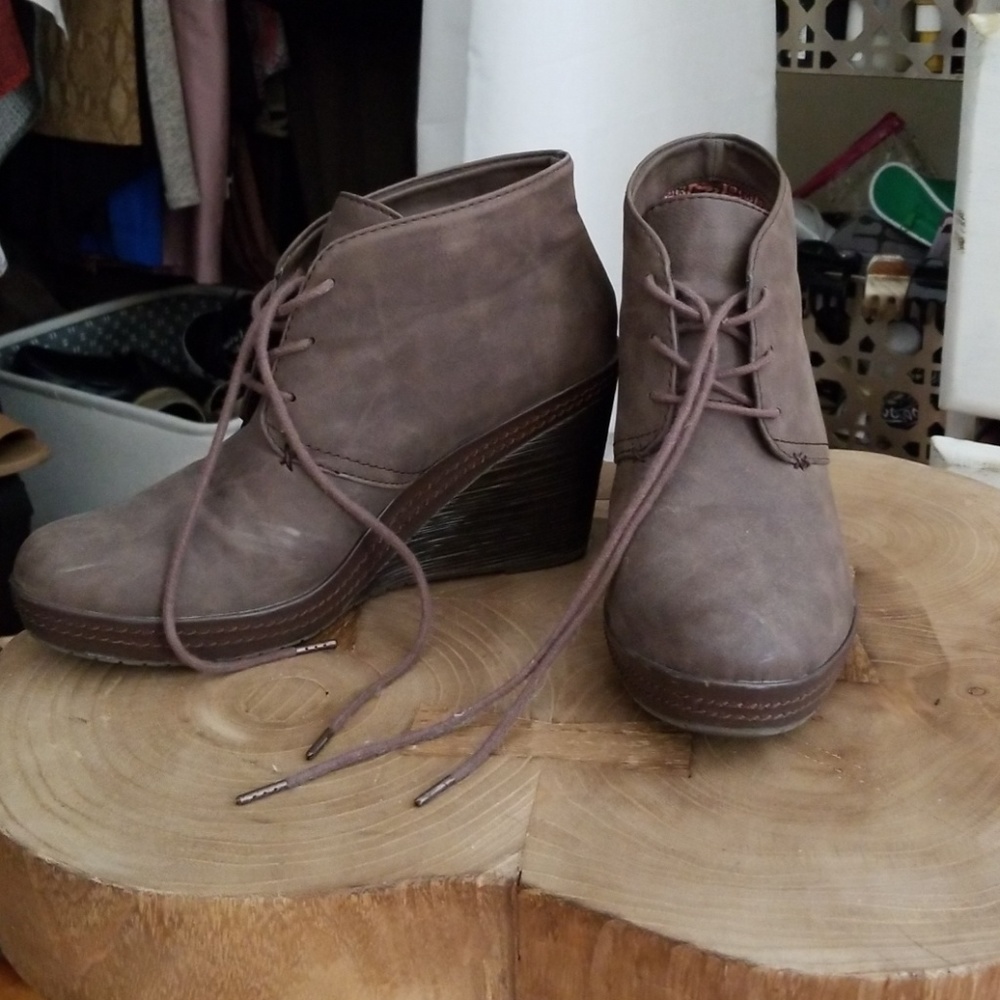 Dr Scholls wedge booties